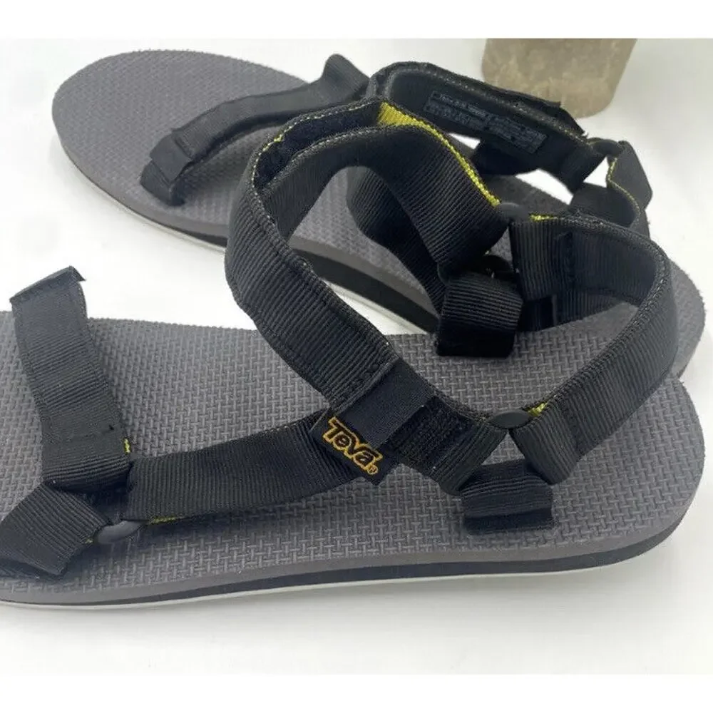 Men's Teva Original Universal Black Suede Strap And Footbed Sandal‎ Size 13